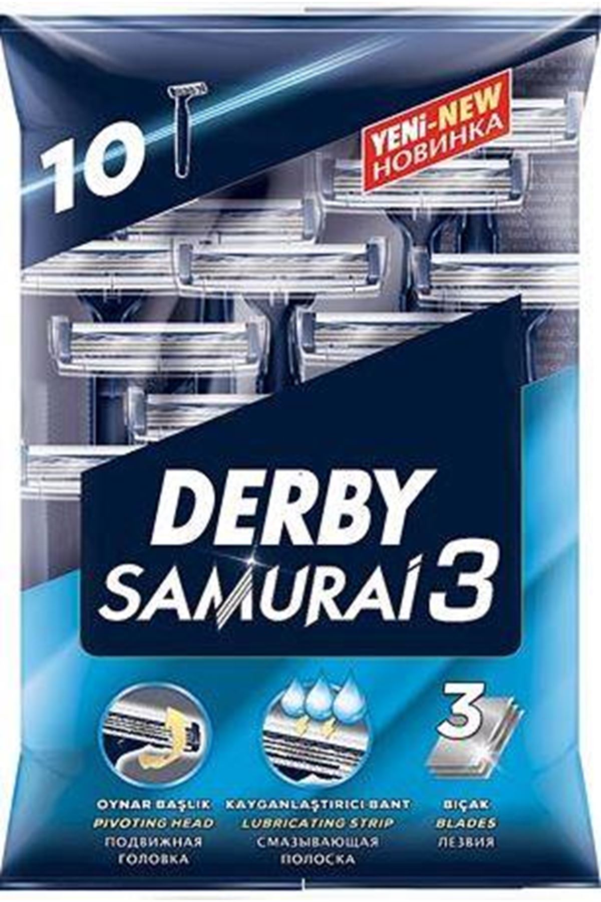 Derby Samurai Tıraş Bıçağı 10 Ad 3 Bıçak 586436